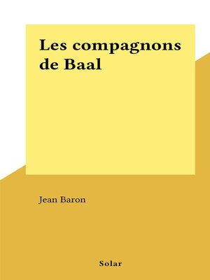 cover image of Les compagnons de Baal